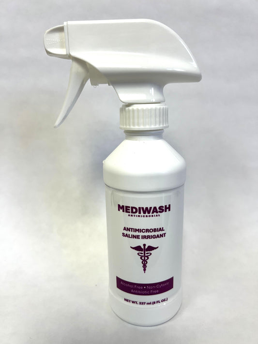 Mediwash Antimicrobial Saline Wound Lavage 8 oz